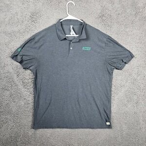 Vuori Mens XL Charcoal Heather Polo Shirt Mainstay Medical‎ Stretch S#V188